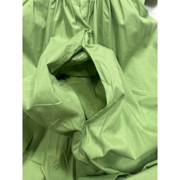 Abercrombie & Fitch Maxi Dress Women Green Cut Out Cotton Vacay Boho Sz  XLP New - Picture 9 of 12